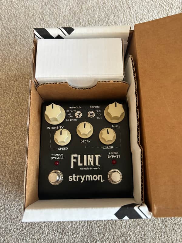 Strymon Flint Reverb and Tremolo V1 2012 - 2022 - Black with White Knobs image 1