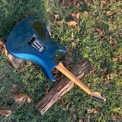 Vintage 1985 Kramer Striker 200ST Guitar with ESP Flicker Tremolo in Midnight Blue image 17