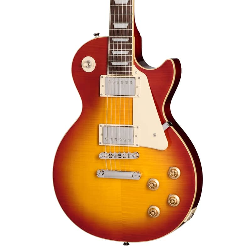 Epiphone Les Paul Standard 50s Figured Top Guitar w/Premium Gig Bag - Washed Cherry Sunburst image 1