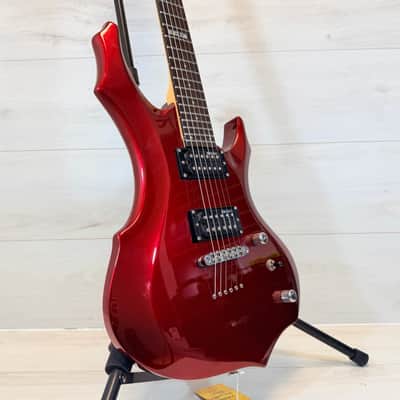 ESP LTD F-50 Solid Body Electric Guitar – Metallic Red HH Bolt-On 24 Fret 2010's