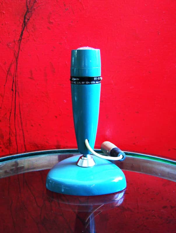 Vintage 1960's Lafayette 99-4530 dynamic microphone w stand & cable Calrad Lafayette prop display # 1 image 1