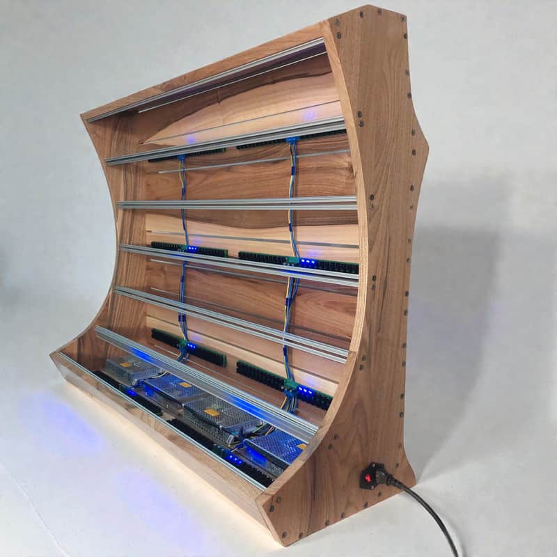 18U / 196hp Eurorack case MARIZILLA • Walnut • Rails + M3 nuts • Powered image 1