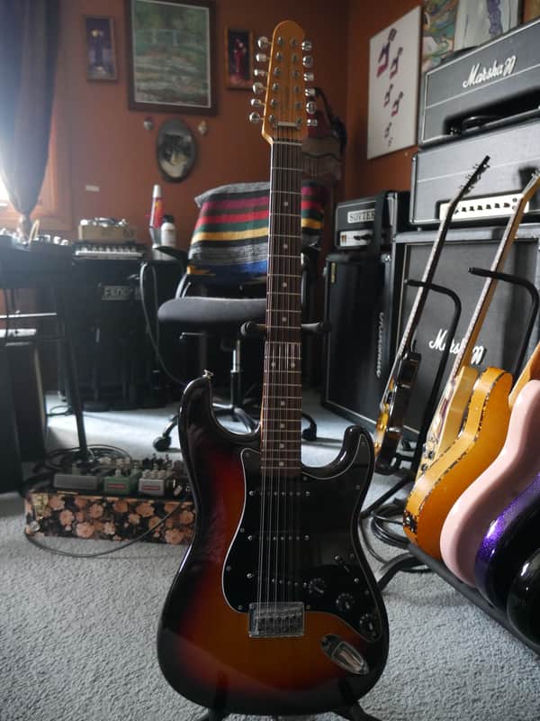 12-String Stratocaster MIJ 1993 - 3-Tone Sunburst image 1