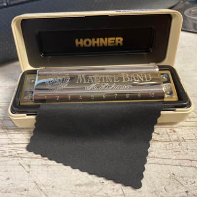 Hohner Marine Band No. 1896 Steel - Original Case - Works Bb image 2