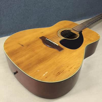 Yamaha FG-180 Red Label Vintage 1966-1971 Natural Made in Japan Acoustic Guitar Spruce Top Mahogany image 3