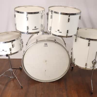 Remo Quadra PST 5pc Drum Set Kit White 22/16/14/13/12" image 14