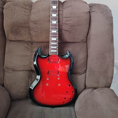 2024 Gibson USA SG 61' Reissue BODY (Husk) + NECK, Black/Red color image 1