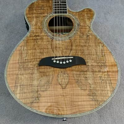 Oscar Schmidt OG10CE-SM Concert Cutaway w/ Electronics Spalted Maple