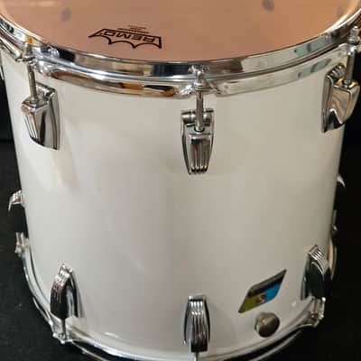 Vintage Ludwig 14x14 White Cortex Double-Headed Tom | Blue/Olive Badge | 6-Ply Shell | Late 70s Early 80s image 6