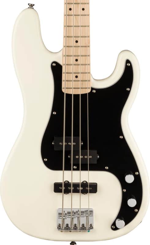 Squier Affinity Series Precision Bass Olympic White with Maple Fingerboard image 1