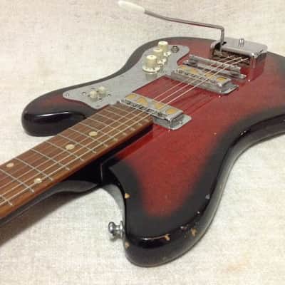 Teisco Sekova St. George Jaguar Style 1960's Redburst image 10