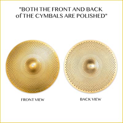 20 inch Low Volume Ride Cymbal, Quiet Silent Ride for Drum Practice (Gold, 1 Pieces) image 2