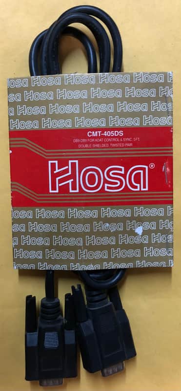 Hosa CMT-405DS DB9 Male to DB9 Male ADAT Sync & Control Cable, 5ft image 1