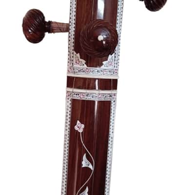 Shreeom Handicraft Female Tanpura Indian Brown Wood Tanpuri/Tanpura 4 String Musical Instruments Gift For For Professional Player and Beginners, Indian Tanpura image 4