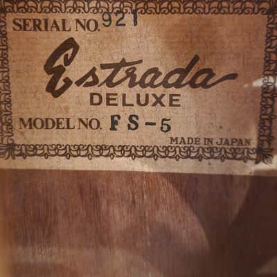 Vintage 1960s Estrada FS-5 Acoustic Guitar Natural-GOOD Tone-Repaired Headstock image 6