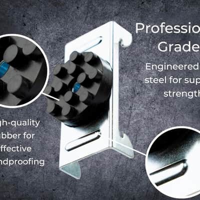 Resilient Construction Premium isolation clips 2025 - Silver/black image 1