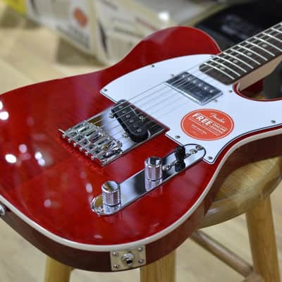 Fender Squier Affinity Series Telecaster FMT SH Electric Guitar, Crimson Red Transparent image 8