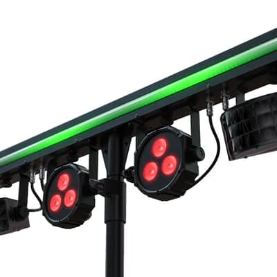 Chauvet DJ GIGBAR 3 ILS Light Bar w/(2) Derby/Pars/Strip+Tripod+Footswitch+Bag image 7