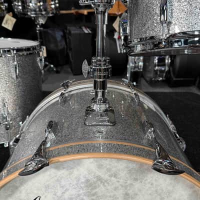 ~WOW!~ SONOR Vintage Series 3-Piece 13/16/22 Drum Kit Set in Vintage Silver Glitter w/ Single-Tom Holder image 8