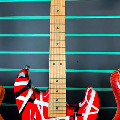 Charvel EVH Art Series Red/White/Black Stripe 2006 Electric Guitar image 6