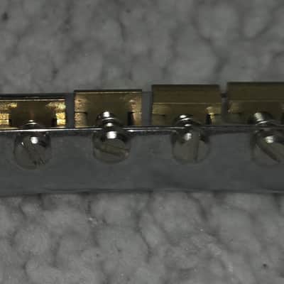 Allparts Tune-O-Matic Bridge brass saddles image 2