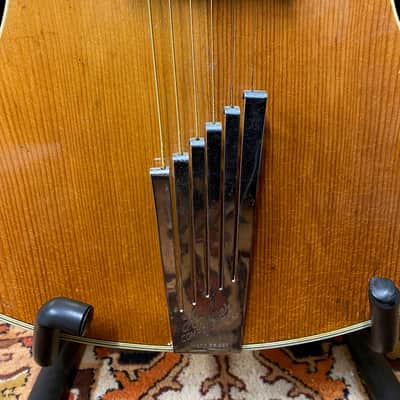 Vintage 1959 Hofner President Natural Blonde Acoustic Guitar Figured Maple Back image 4
