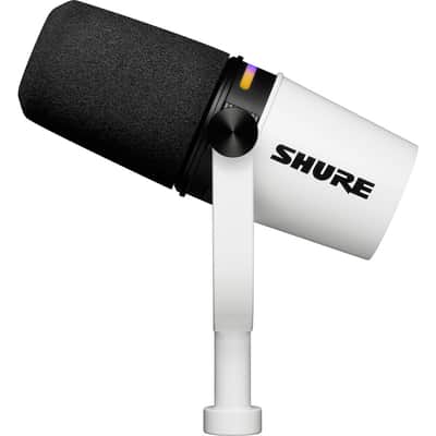 Shure Shure MV7+ Hybrid Output USB-C & XLR Podcast Microphone (White) 2026 - White image 4