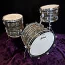 Ludwig No. 988 Downbeat Outfit 8×12 / 14x14 / 14×20" Drum Set with Keystone Badges 1960 - 1968 Oyster Black Pearl 1960s - Oyster Black Pearl