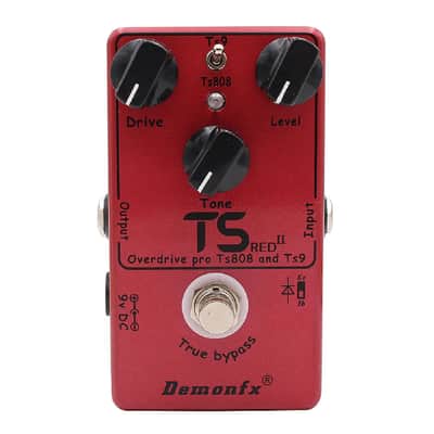 DemonFx Ts Red II Overdrive Electric Guitar Effect Pedal image 1