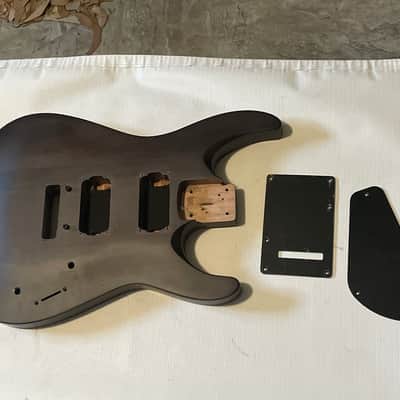 2020 Jackson JS24 DKAM JS Series Black Stain Mahogany Semi Loaded Guitar Body 2 Post Tremolo image 2