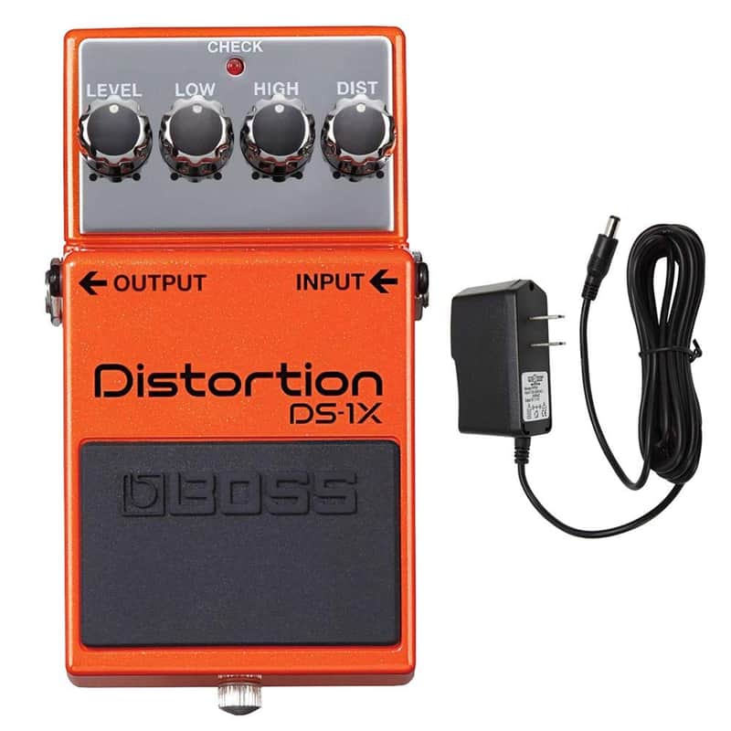 BOSS DS-1X Distortion Pedal with PigHog PP9V Pig Power 9V DC 1000ma Po image 1
