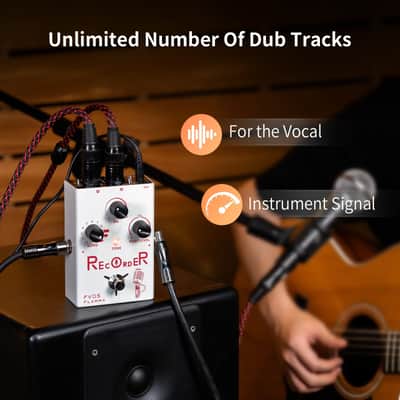 FLAMMA FV05 Recorder Vocal Effects Processor with 70 Minutes Recording Capacity Noise Gate & Reverb Effects for Vocal Guitar Reverb Looper Stompbox for Singer Songwriting Record Creative Inspiration image 3