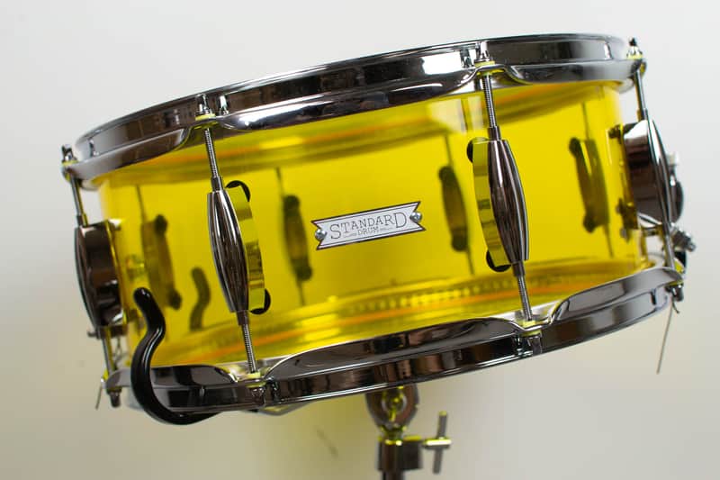 Standard Drum Co. 6x14 Yellow Acrylic Snare Drum image 1