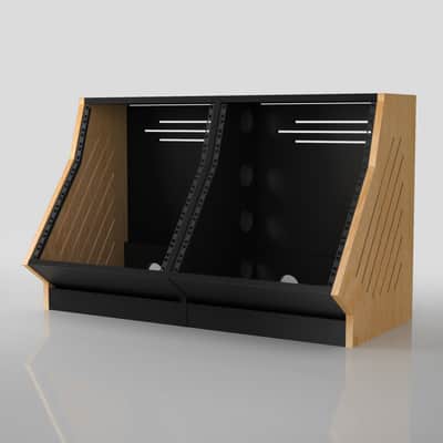 StudioRacks - Vented Double Bay Angle Rack - 12U/12U (24U) image 3