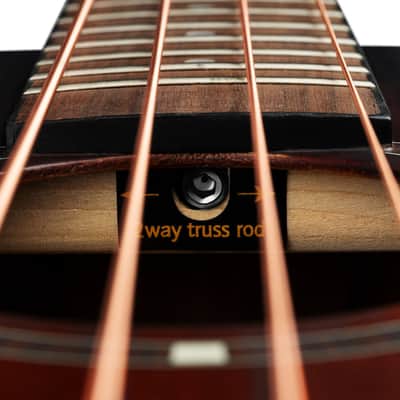 Ortega D7E-BFT-4 Deep Series 7 Spruce Top Mahogany Neck Medium Scale 4-String Acoustic-Electric Bass Guitar image 12