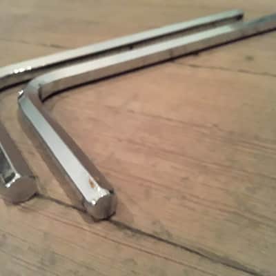 Ludwig Vintage Hex Mounting Arm Rods (Pair) - Polished Chrome image 2