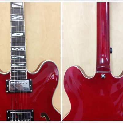 Haze SEG-272 Semi-Hollow body electric guitar,CherryRed+Free Bag,Strap,Strings image 10