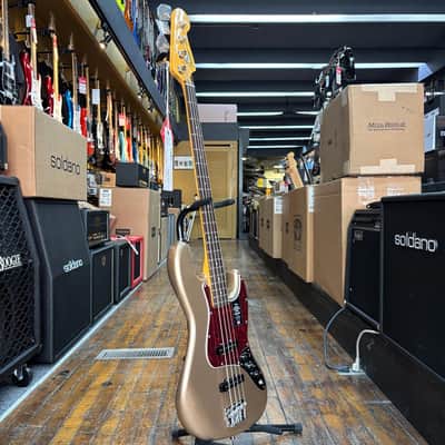 Fender American Professional Classic Jazz Bass Faded Firemist Gold w/Padded Gig Bag image 5