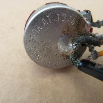 Vintage 1965 Gibson 500K Pots With Input jack Capacitor EB-0 Wiring Harness image 4