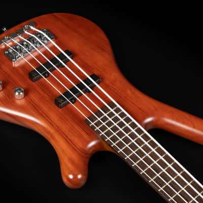 2017 Warwick Teambuilt Pro Series Corvette Bubinga 5A - Natural Transparent | German 5-String Electric Bass Ovangkol Neck Active / Passive Electronics image 8