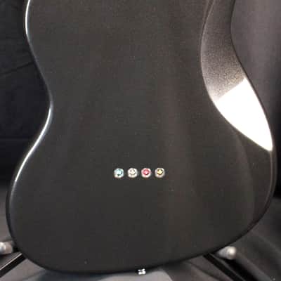Squier Paranormal Rascal Bass HH Metallic Black Electric Bass Guitar 9lbs 10oz image 3