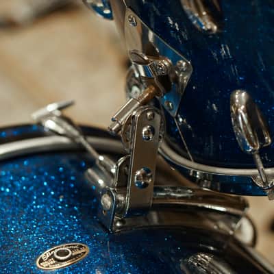 Slingerland 13/16/22" Gene Krupa Deluxe Outfit Drum Set - 1960s Sparkling Blue Pearl image 3