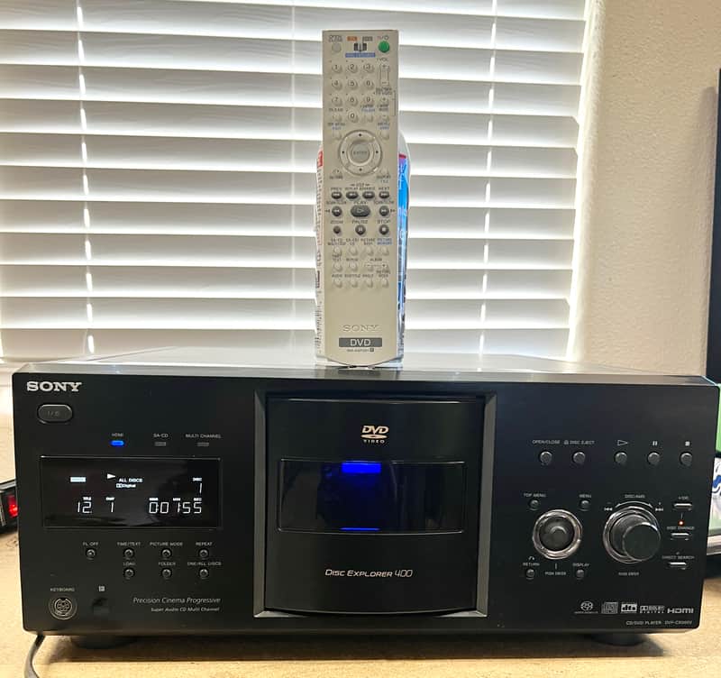 Sony DVP-CX995V 400 Disc Jumbo SACD/DVD/CD Player, HDMI, Component w/ Remote; Tested image 1