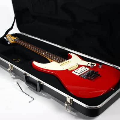 1987 Kramer E.E. Pro 1 Elliot Easton RED Signature Super Strat -- White Pickguard, Stratocaster 1980's image 2