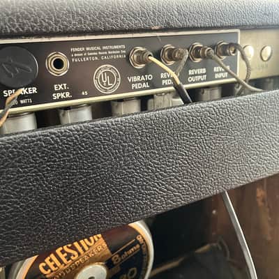 Vintage 1965 Fender USA Deluxe Reverb '60s Blackface Combo Tube Electric Guitar Amp 1960s image 21