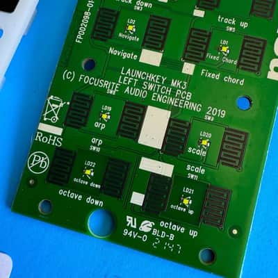 NOVATION LAUNCHKEY 25 MK3 Part Transpose Octave Setting Conductive Pad PCB Board image 3