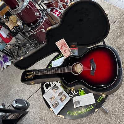2003 Taylor Limited Edition 654ce 12 String - Cherry Blackburst w/ OHSC image 15