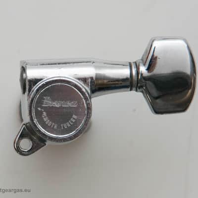 Original 80's Ibanez Smooth Tuner II inline tuners Chrome image 5