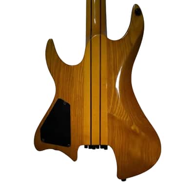 Bootlegger Guitar Gen 2 Absinthe Headless Fixed Bridge 2022 Honey Clear Gloss EMG Coil Split Case image 7