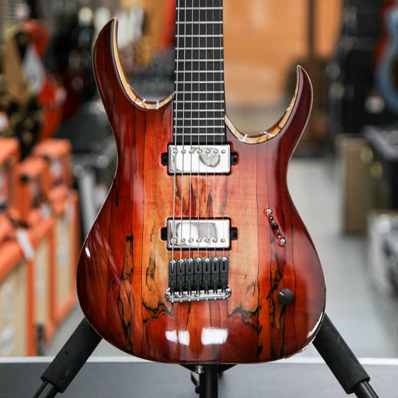 Mayones Duvell 7 Elite 2019 Spalted Maple Amber image 1